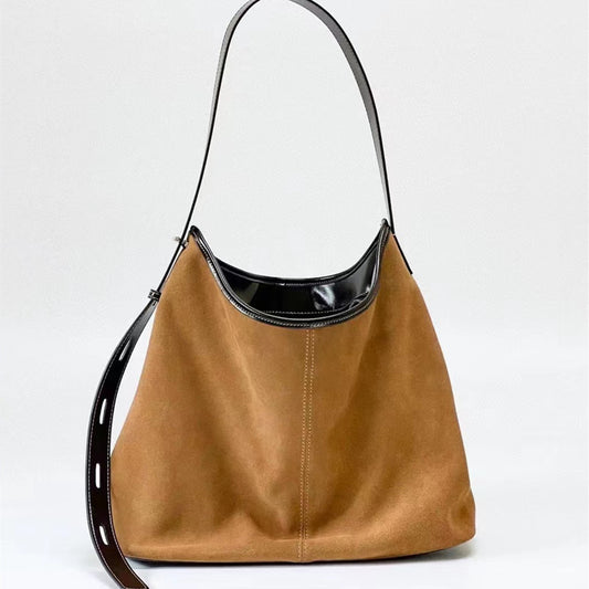 Matte Leather Women's  Underarm Commuter Bag