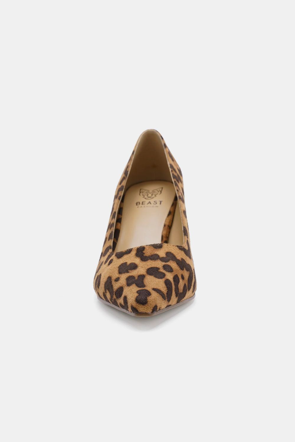 Beast Fashion Faux Suede Leopard Point Toe Pumps