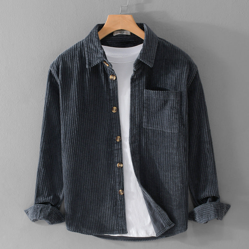 Men's Corduroy Long-sleeved Shirt