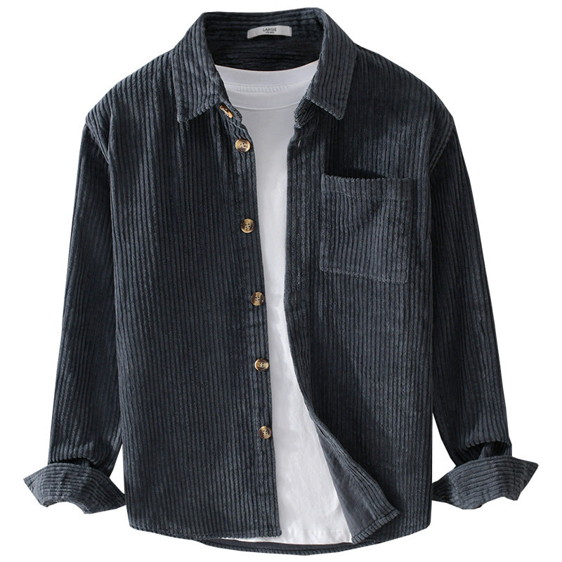 Men's Corduroy Long-sleeved Shirt