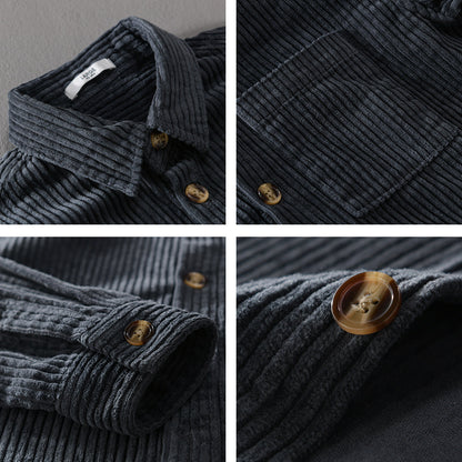 Men's Corduroy Long-sleeved Shirt