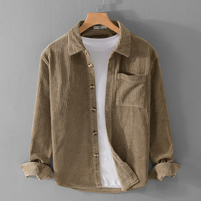 Men's Corduroy Long-sleeved Shirt