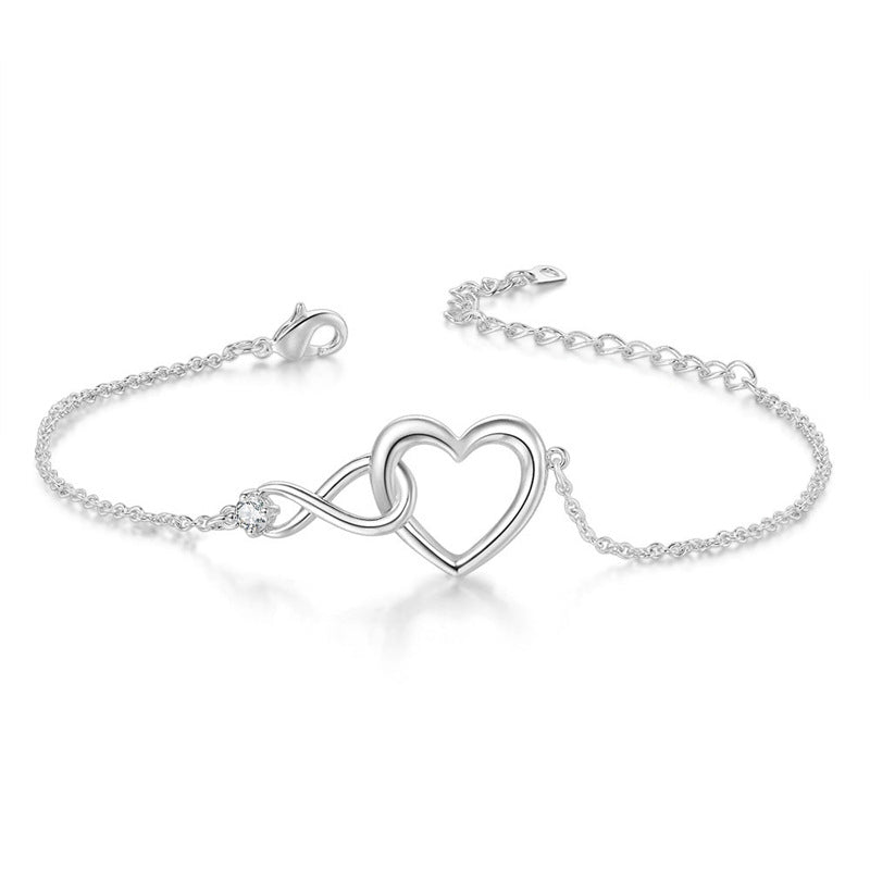 Bracelet Chaine Heart Shape 18k Solid Gold /minimal Thin Bracelet/her  Birthday Gift - Etsy